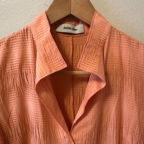 Rachel Comey Amplus Dress Light Pink Pucker Fabric, Puff Sleeve, Midi Length Wom - Picture 4 of 6